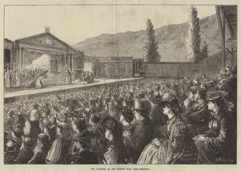 Das Publikum beim Passionsspiel, Oberammergau